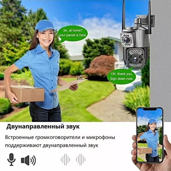 PTZ камера видеонаблюдения 4G V380 Pro оптом